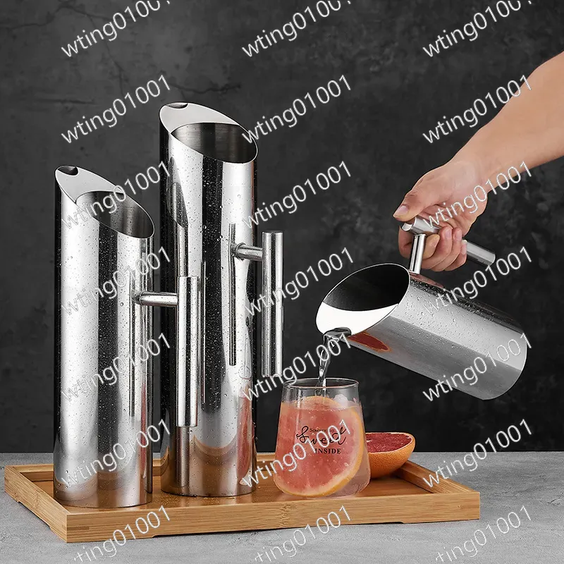 Commercial Kitchen Kettle - กระติกน้ำสแตนเลสทรงตรงสำหรับบาร์ เหมาะสำหรับน้ำผลไม้ กาแฟ ใช้ในครัวเชิงพาณิชย์ และบาร์เทนดิ้ง