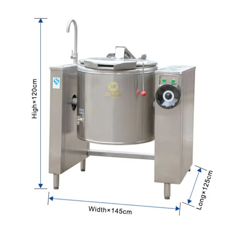 Commercial Kitchen Kettle - หม้อต้มไฟฟ้าแบบเอียงสำหรับใช้ในเชิงพาณิชย์ อุปกรณ์ครัว หม้อซุปแบบเอียง