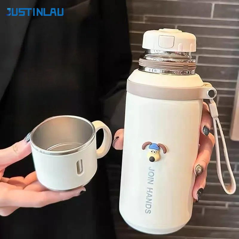 Commercial Kitchen Kettle - กระติกน้ำร้อน JUSTINLAU 600/800 มล. กระติกน้ำสุญญากาศสำหรับครัว พร้อมที่กรองชา