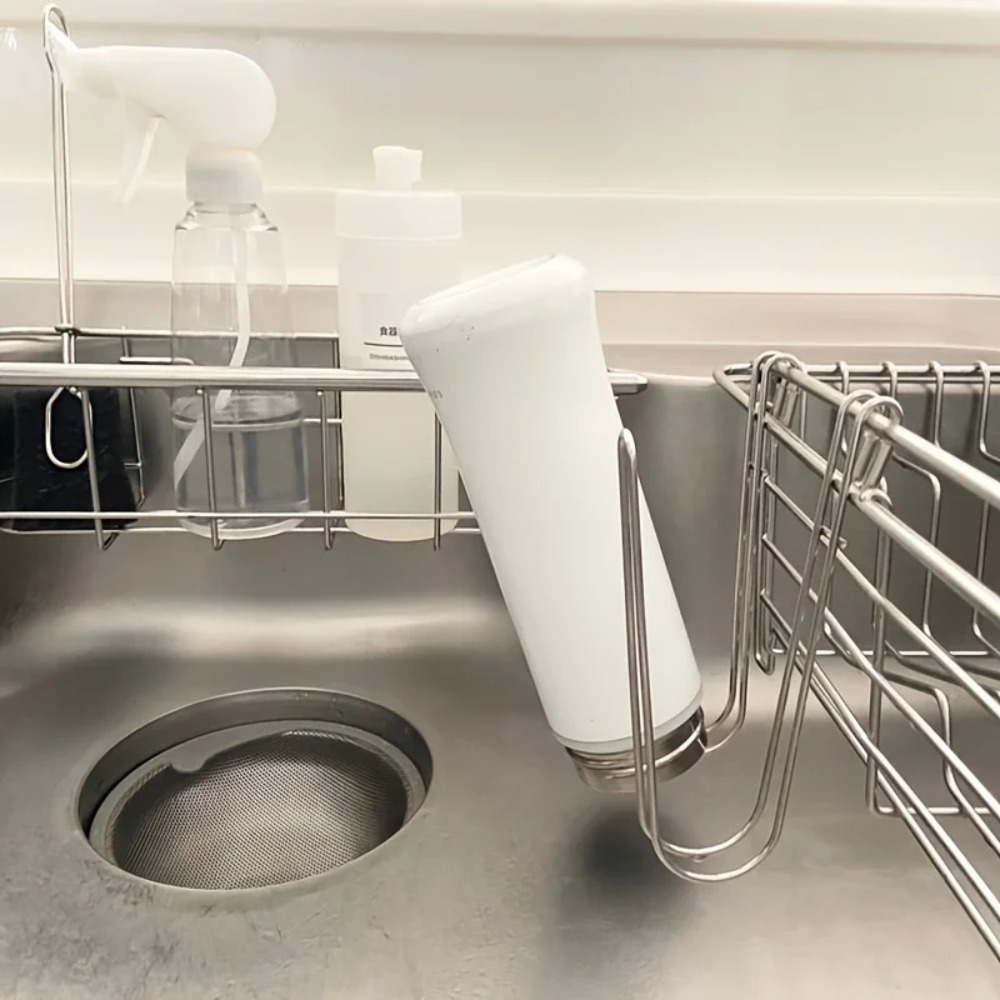 Commercial Kitchen Kettle - ชั้นวางของในครัว ชั้นวางแก้วแบบแขวนสำหรับขวดน้ำ แก้วกาแฟ พร้อมตะขอ ประหยัดพื้นที่ ใช้จัดระเบียบในห้องน้ำได้