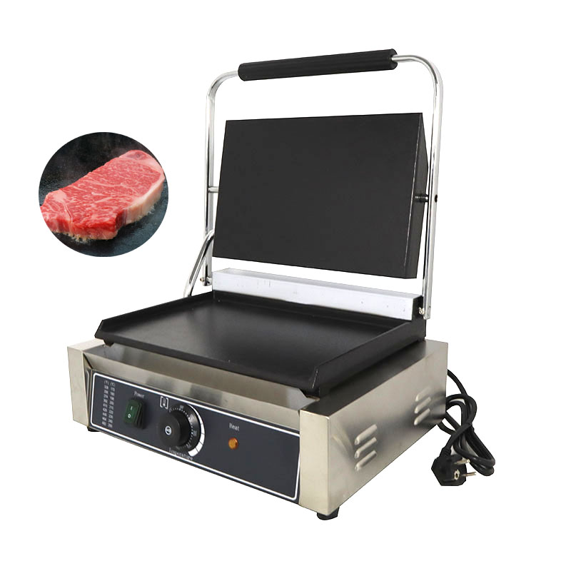 Sandwich Press Panini - เครื่องทำแซนวิชพานินีแบบกด กระทะเหล็กหล่อไฟฟ้าเชิงพาณิชย์