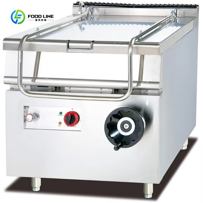 Commercial Kitchen Kettle - หม้อต้มแก๊สขนาด 60 ลิตร สำหรับครัวเชิงพาณิชย์ พร้อมถาดปรุงอาหารแบบเอียงได้ หม้อต้มแบบแจ็คเก็ตอัตโนมัติ