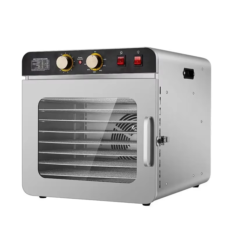 Commercial Food Dehydrator - 10 ชั้นสแตนเลสอาหาร Dehydrator เครื่องเชิงพาณิชย์ในครัวเรือน Dual KNOB