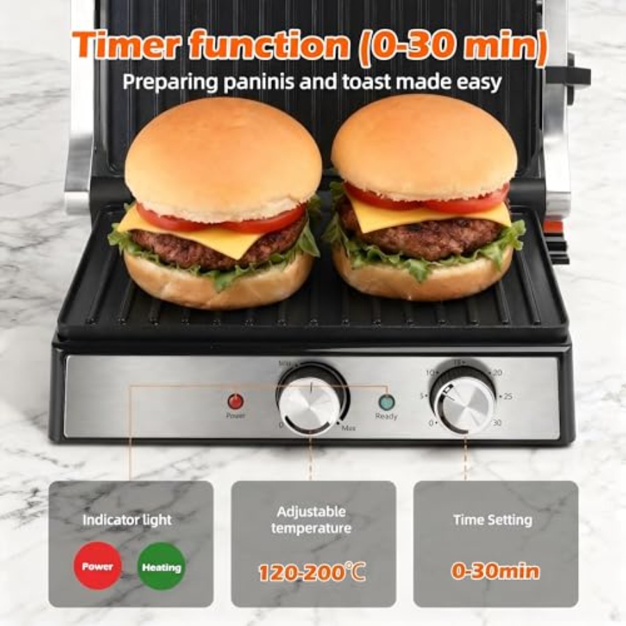 เครื่องทำแซนด์วิช Panini Press - Sandwich Press Panini บทวิจารณ์และราคา