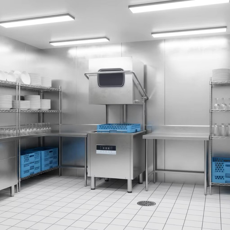 เครื่องล้างจานไฟฟ้าแบบปั๊มคู่อ - Commercial Kitchen Dishwasher บทวิจารณ์และราคา