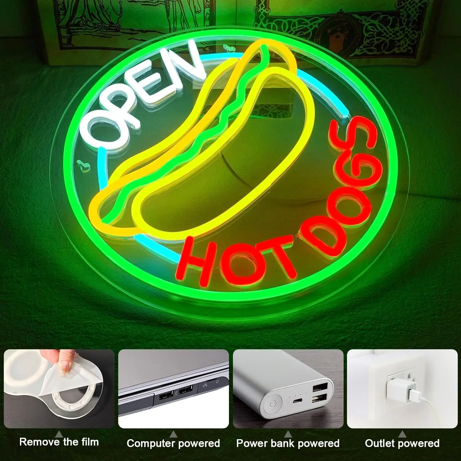 ป้ายไฟนีออน LED รูปฮอทดอกสำหรั - Commercial Kitchen Windows บทวิจารณ์และราคา