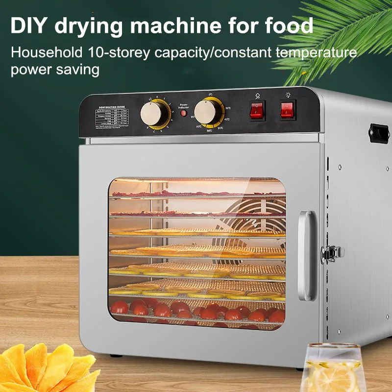 10 ชั้นสแตนเลสอาหาร Dehydrator - Commercial Food Dehydrator บทวิจารณ์และราคา