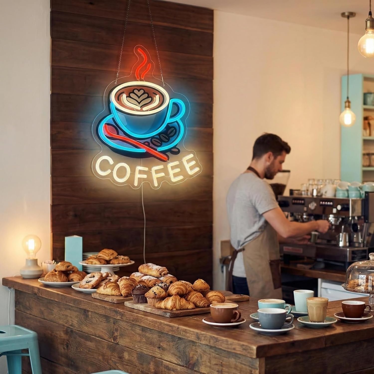 ป้ายไฟนีออนรูปกาแฟ ไฟ LED นีออ - Commercial Kitchen Windows บทวิจารณ์และราคา